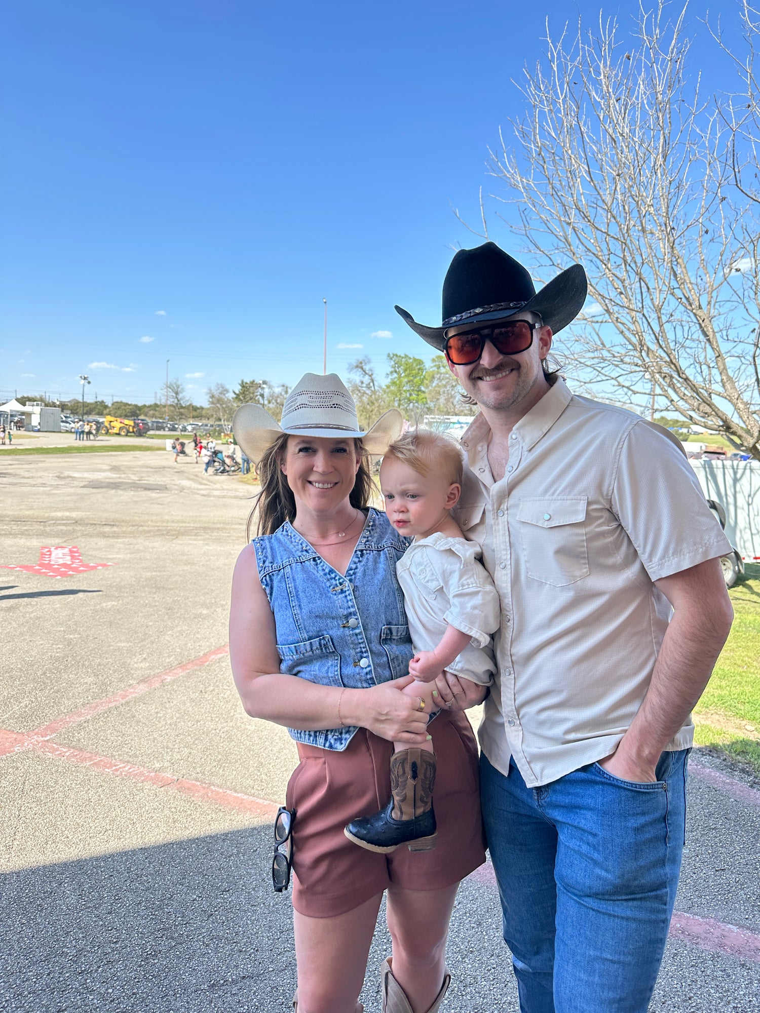Founder photo with family at the rodeo